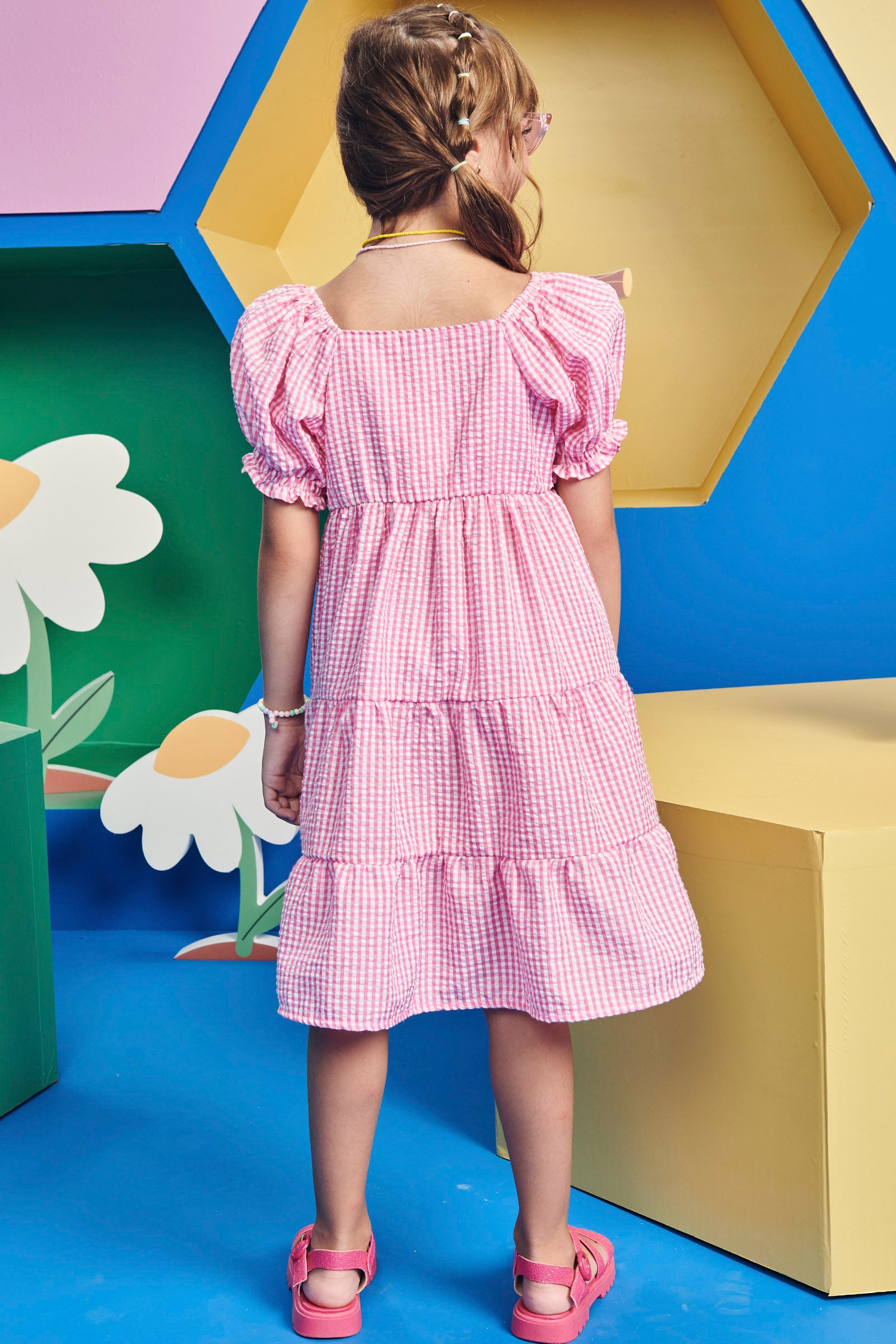 Vestido Infantil Kukie Verão Margarida