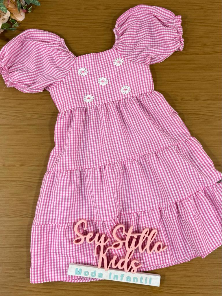 Vestido Infantil Kukie Verão Margarida