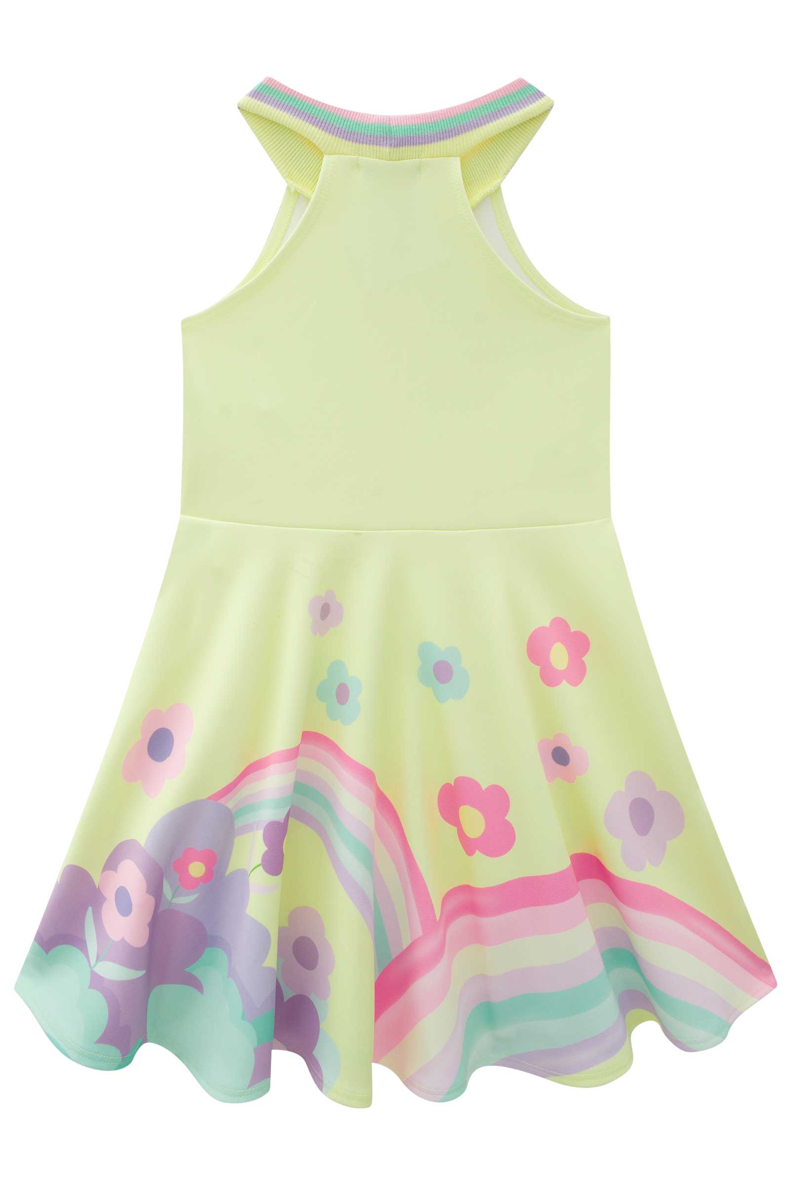 Vestido Infantil Kukie Verão Amarelo Ursinha Doce