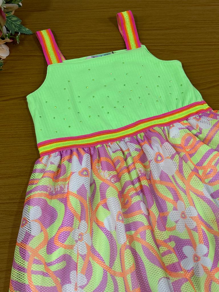 Vestido Infantil Kukie Verão Colorido