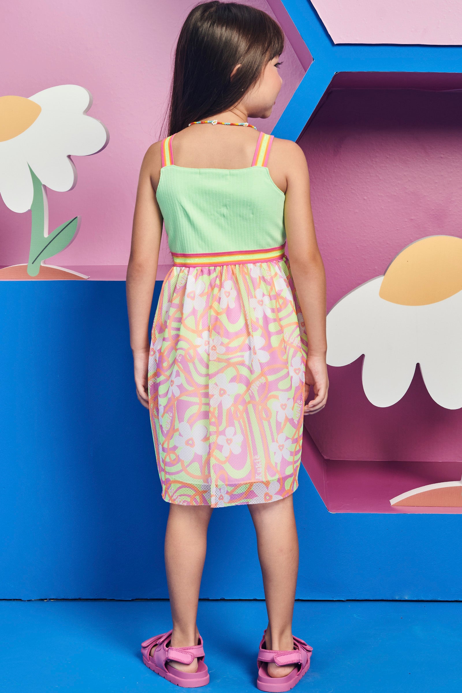Vestido Infantil Kukie Verão Colorido