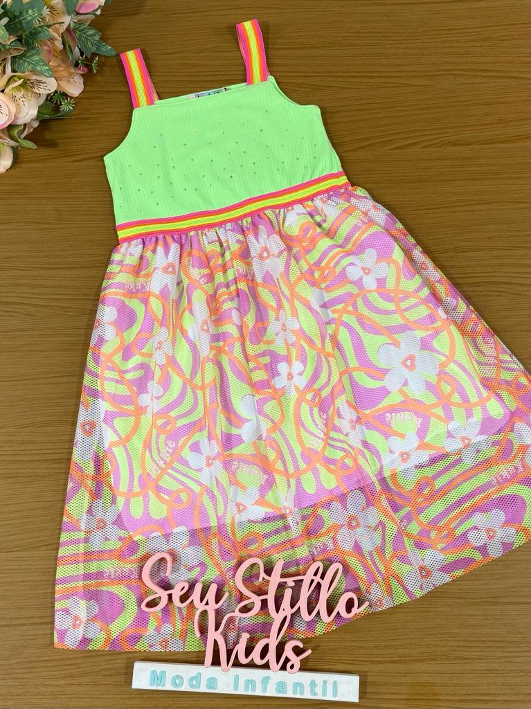 Vestido Infantil Kukie Verão Colorido
