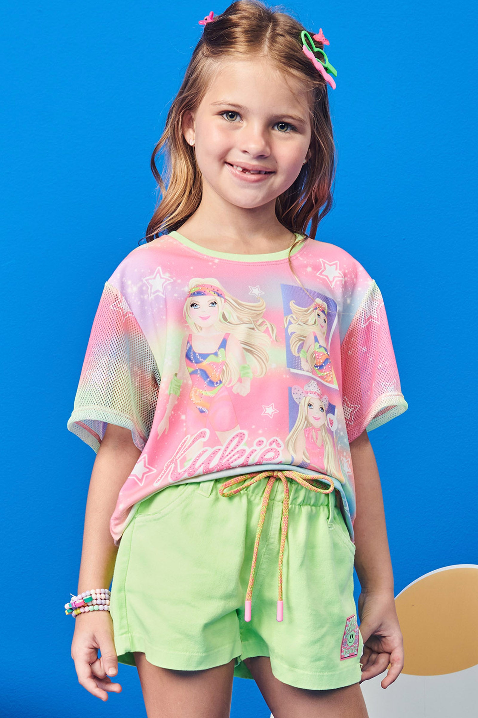 Blusa Infantil Kukie Verão Barbie Aventureira