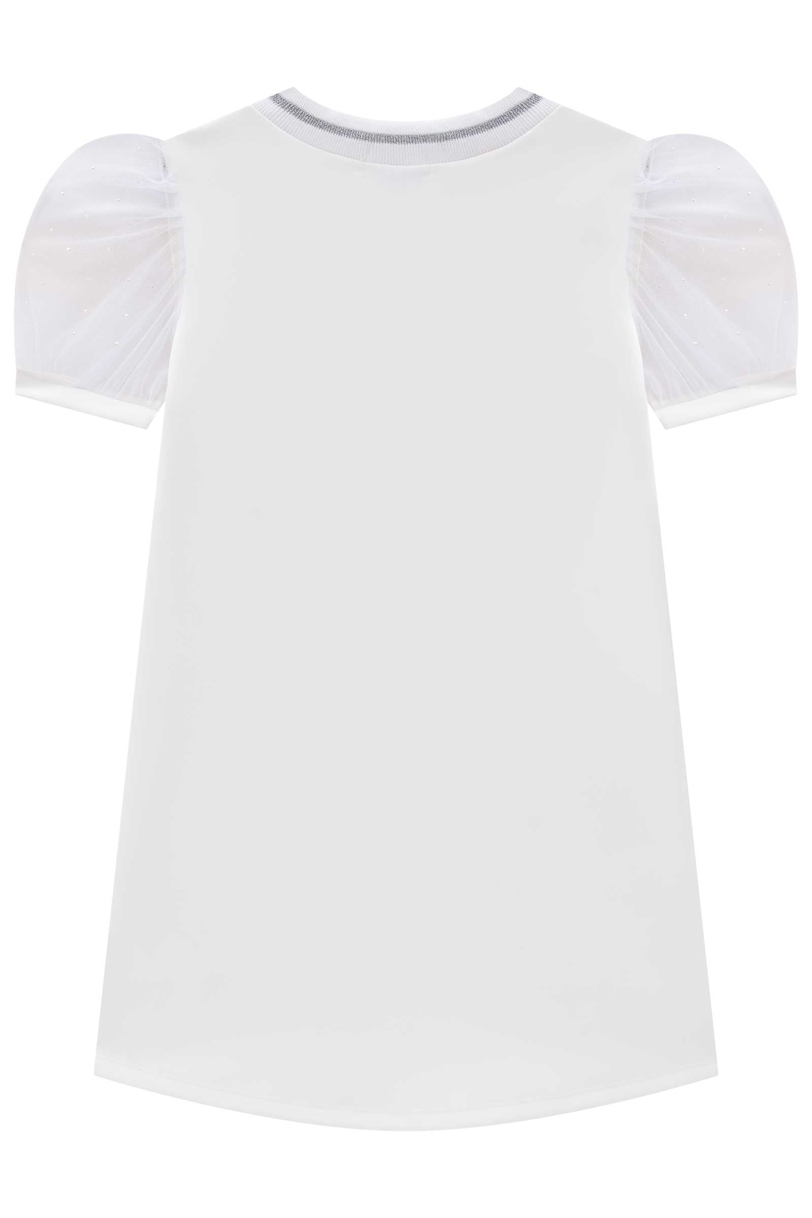 Vestido Infantil Kukie Verão Branco Ursinha Ano Novo