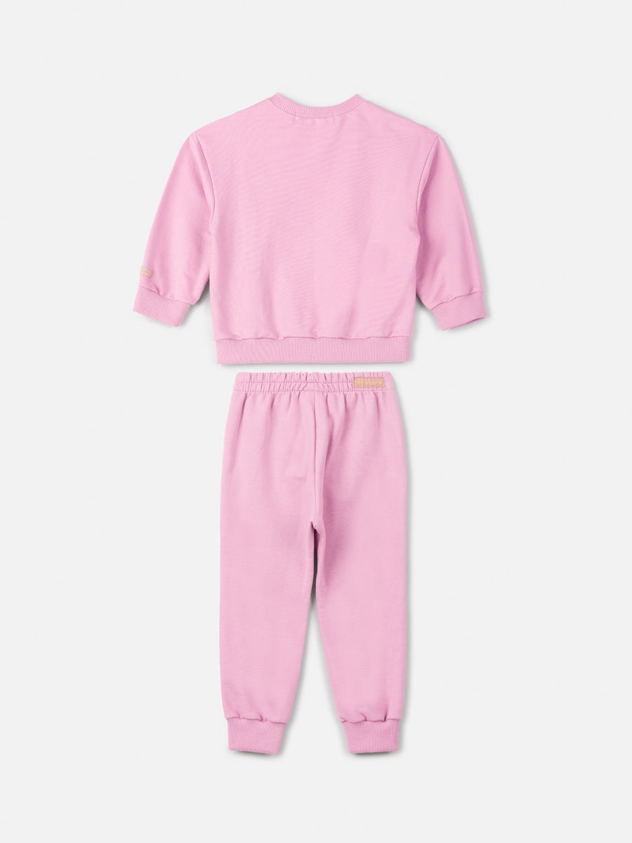 Conjunto Infantil Animê Inverno com Calça e Casaco Rosa Dama Disney