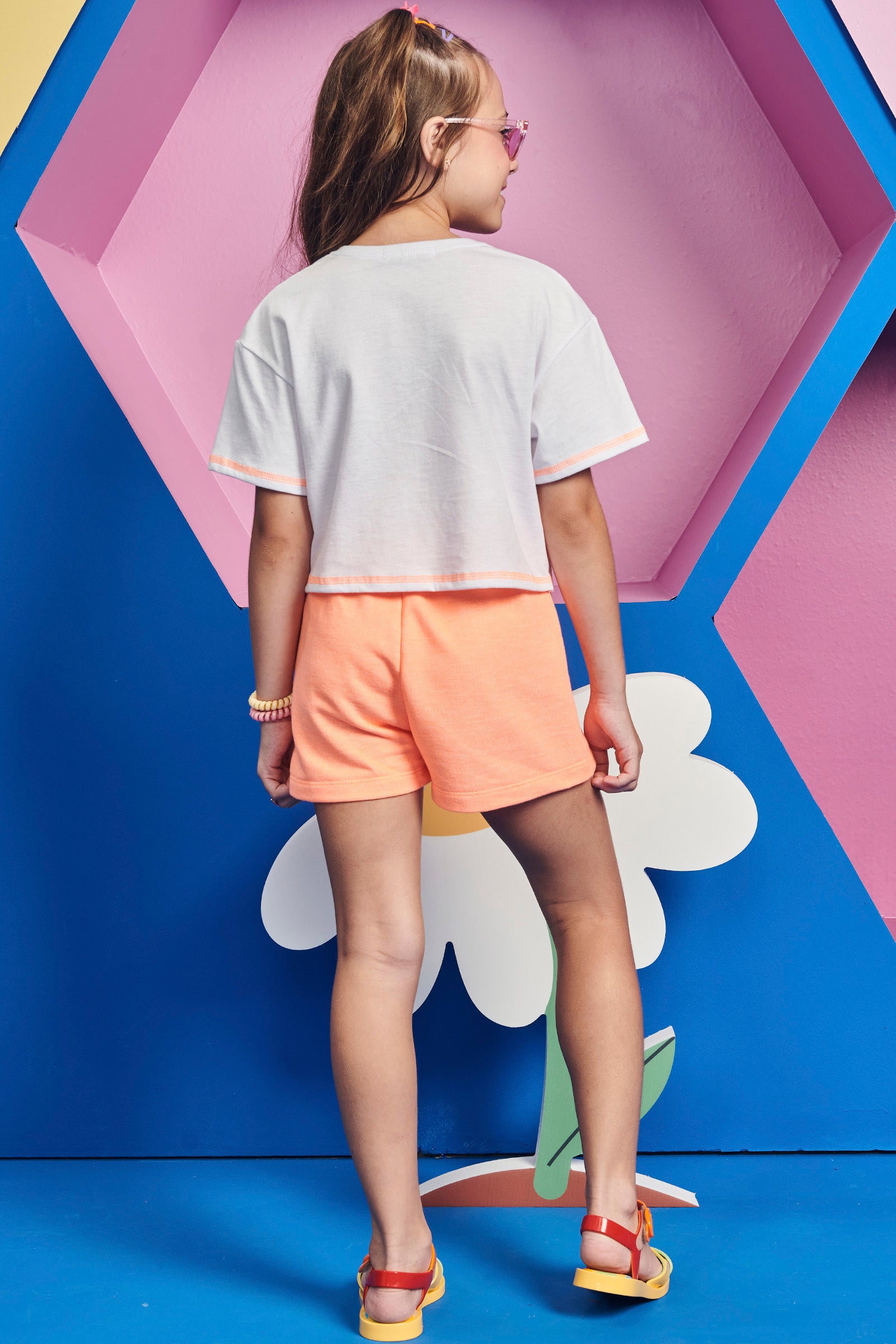 Conjunto Infantil Kukie Verão Com Shorts e Blusa Milk Shake