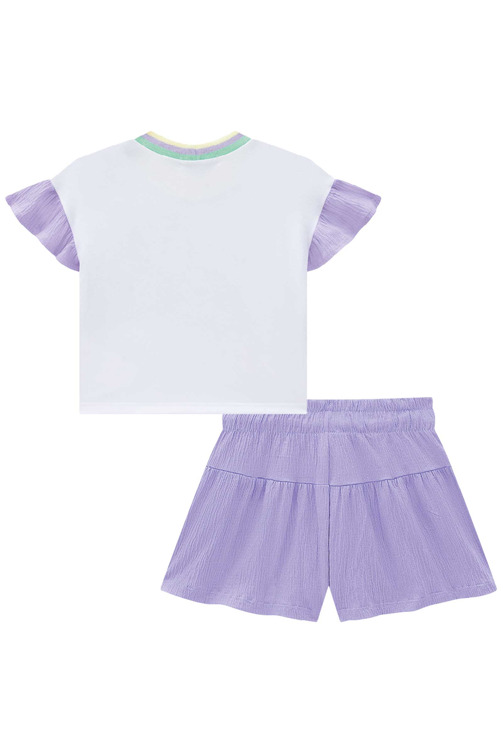 Conjunto Infantil Kukie Verão Com Shorts e Blusa Cachorrinha