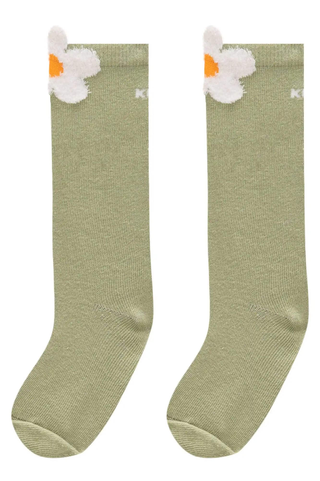 Meia Infantil 3/4 Kukie Inverno Verde Florzinha