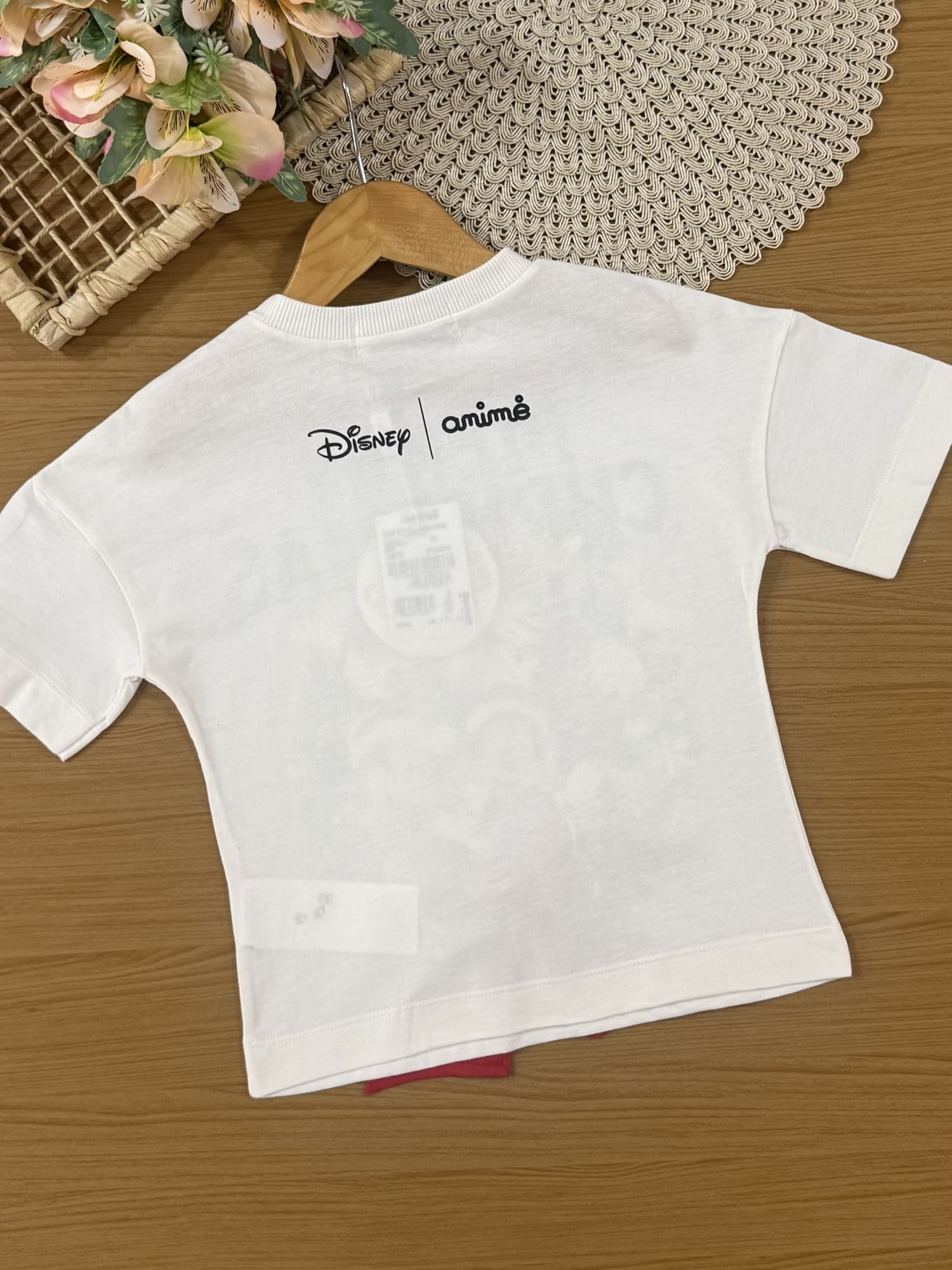 Blusa Para Adulto Animê Verão Branca Mickey e Amigos Natal Disney