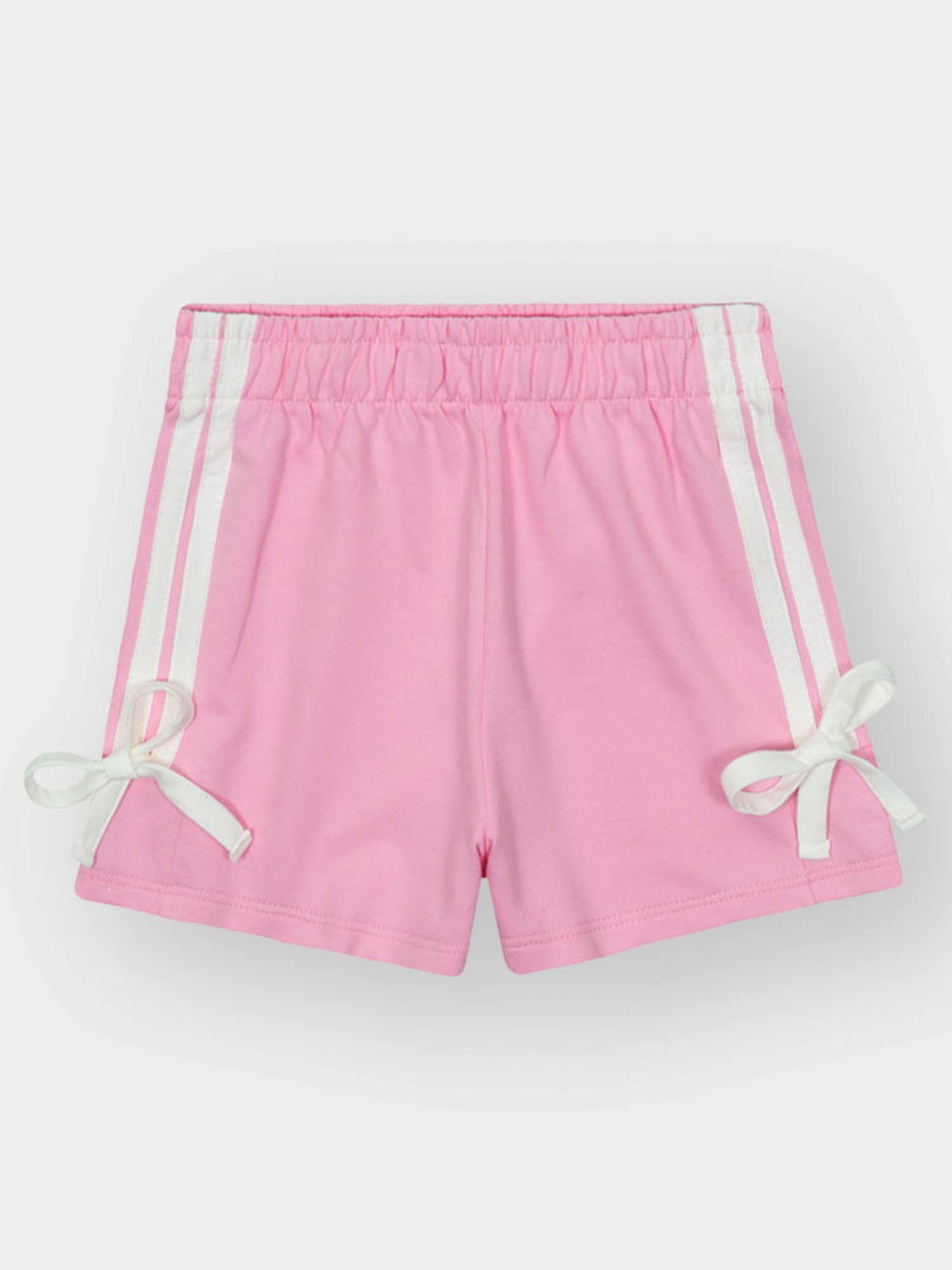 Conjunto Infantil Cinti Verão com Shorts e Colete Rosa Cachorrinha e Cropped Branco