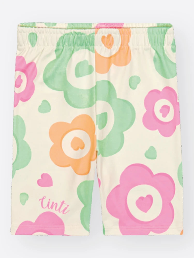 Conjunto Infantil Cinti Inverno  com Shorts e Blusa Manga Curta Verde Bloom