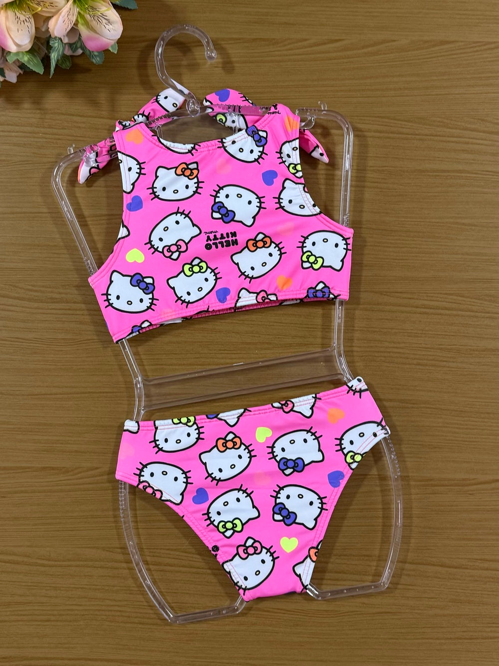 Biquíni Infantil Momi Rosa Hello Kitty