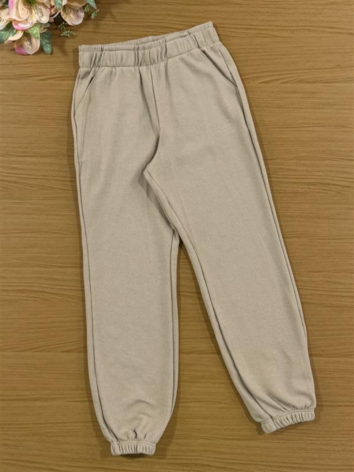 Conjunto Infantil Cinti Inverno com Calça e Casaco Bege com Strass