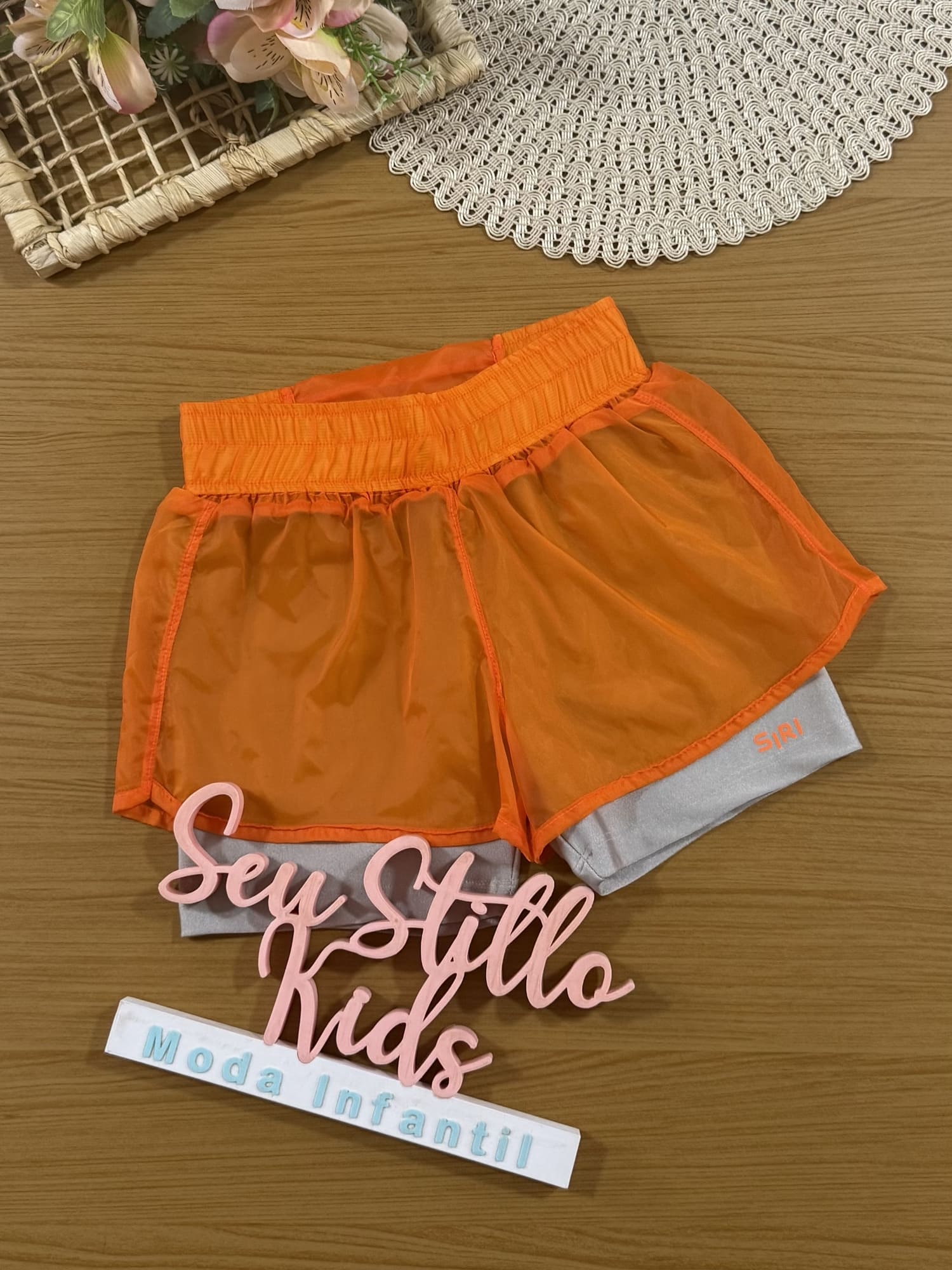 Shorts Infantil Siri Kids Sport Dani Laranja 41743