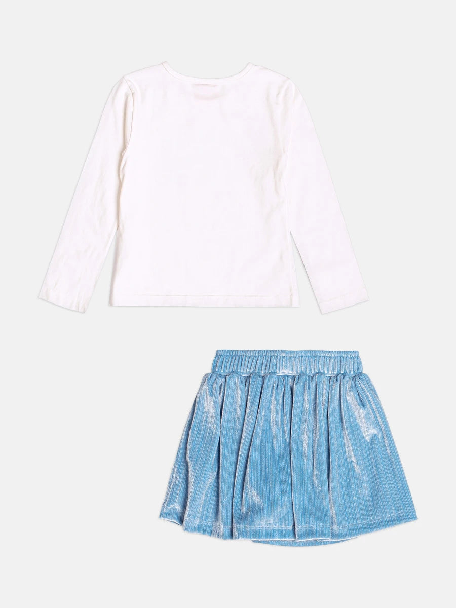 Conjunto Infantil Momi Inverno com Saia e Blusa Manga Longa Spread Joy