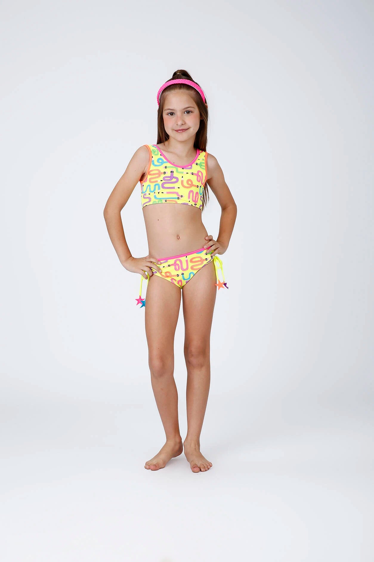 Biquíni Infantil Siri Kids Amarelo Neon Antonela Lapis 43276