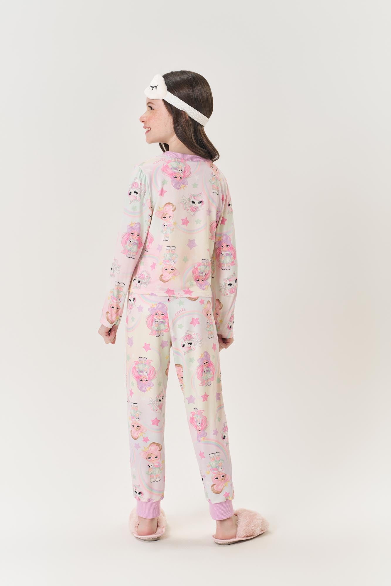 Pijama Infantil Cinti Inverno Calça e Blusa Unicórnio Brilhinho