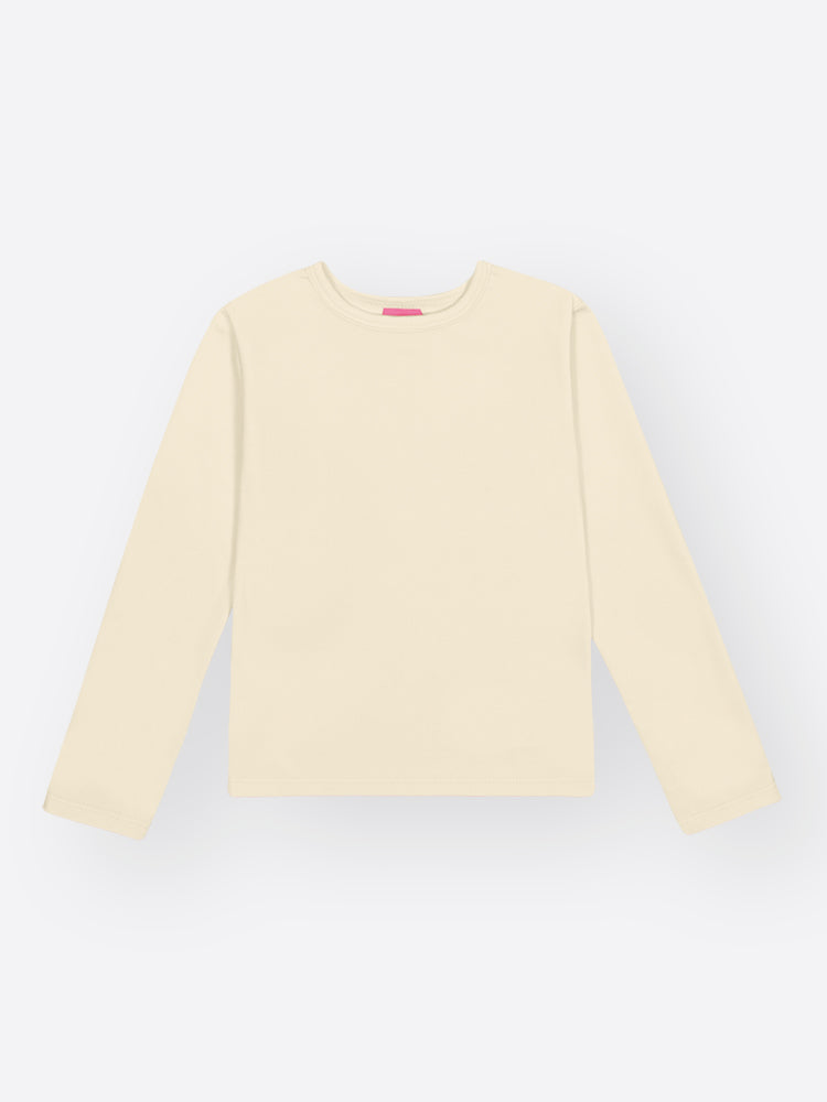 Blusa Infantil Cinti Inverno Manga Longa Térmica Grossa Branca