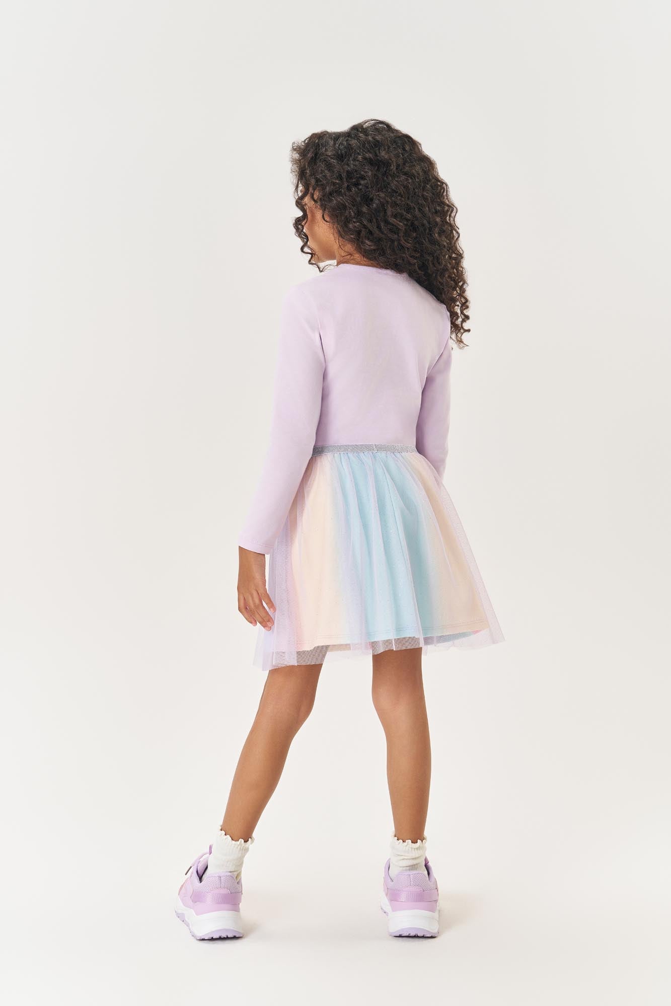 Conjunto Infantil Cinti Inverno Saia e Blusa Lilás Menina Laço
