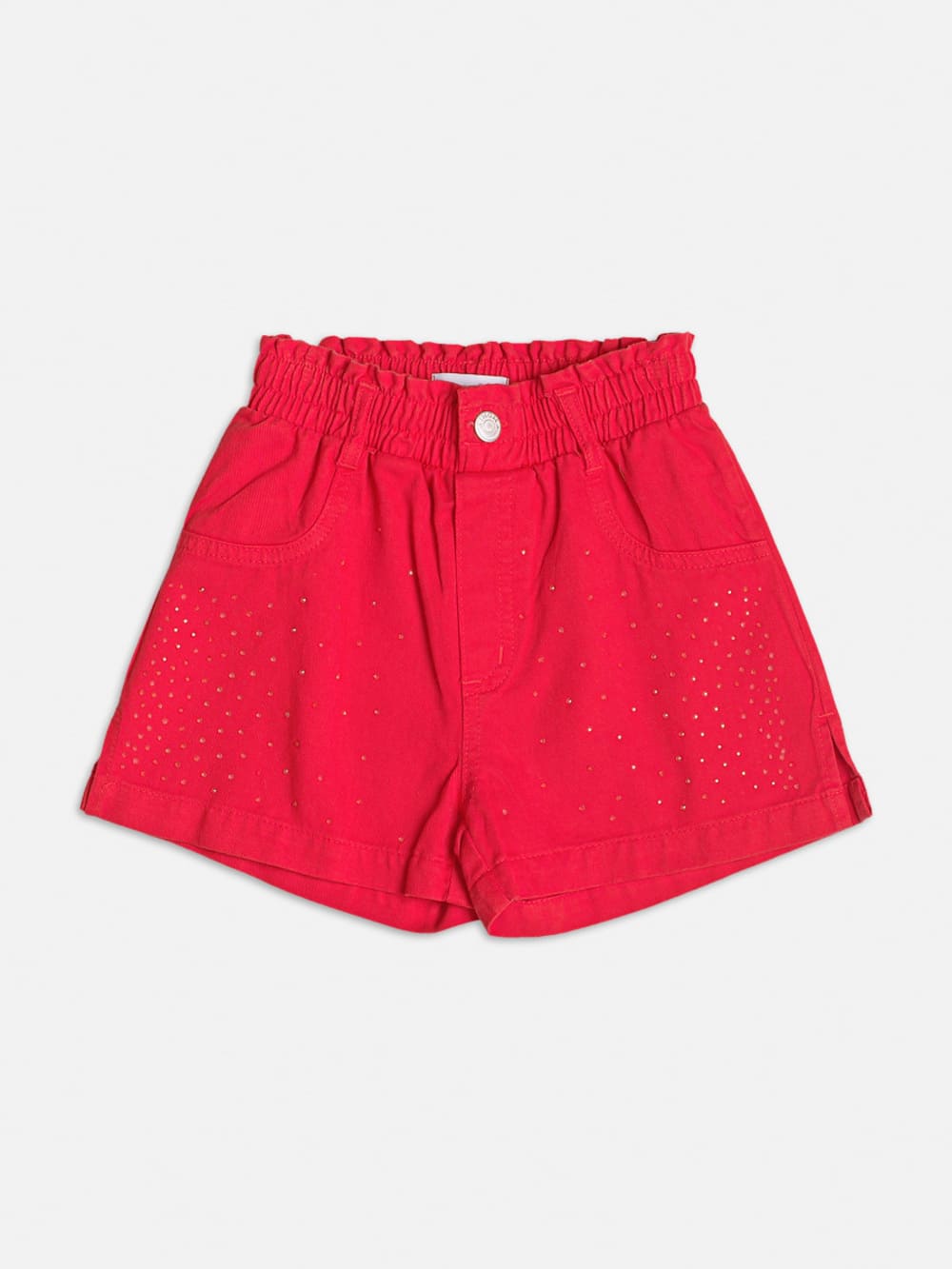 Conjunto Infantil Momi Verão Shorts Vermelho e Blusa Margarida Disney