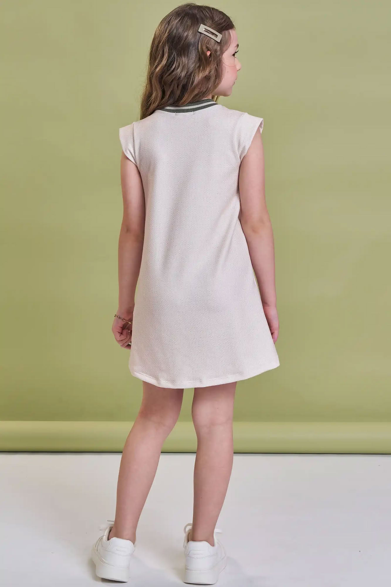 Vestido Infantil Kukiê Inverno Bege Safari