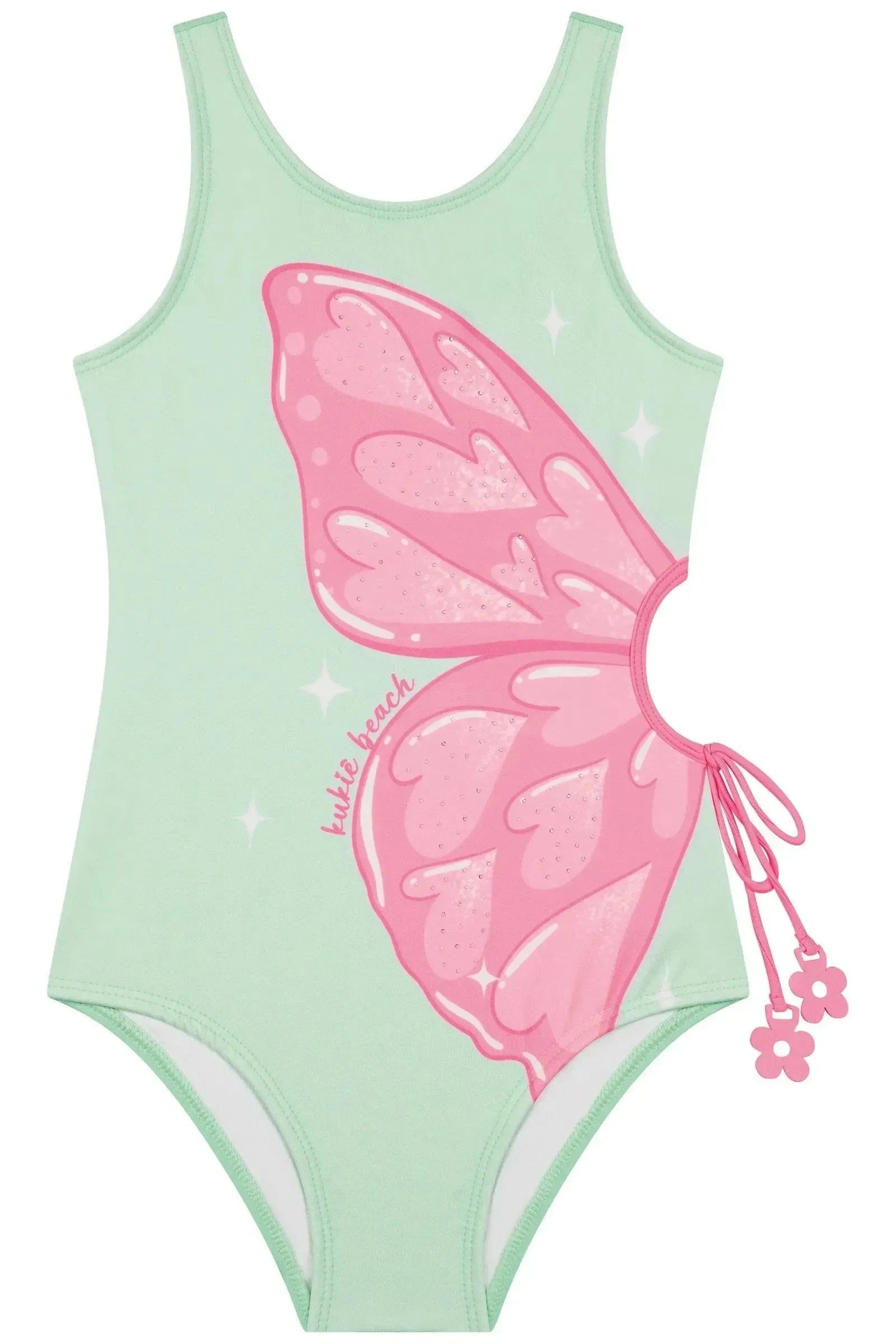 Maiô Infantil Kukiê Verão Verde Borboleta