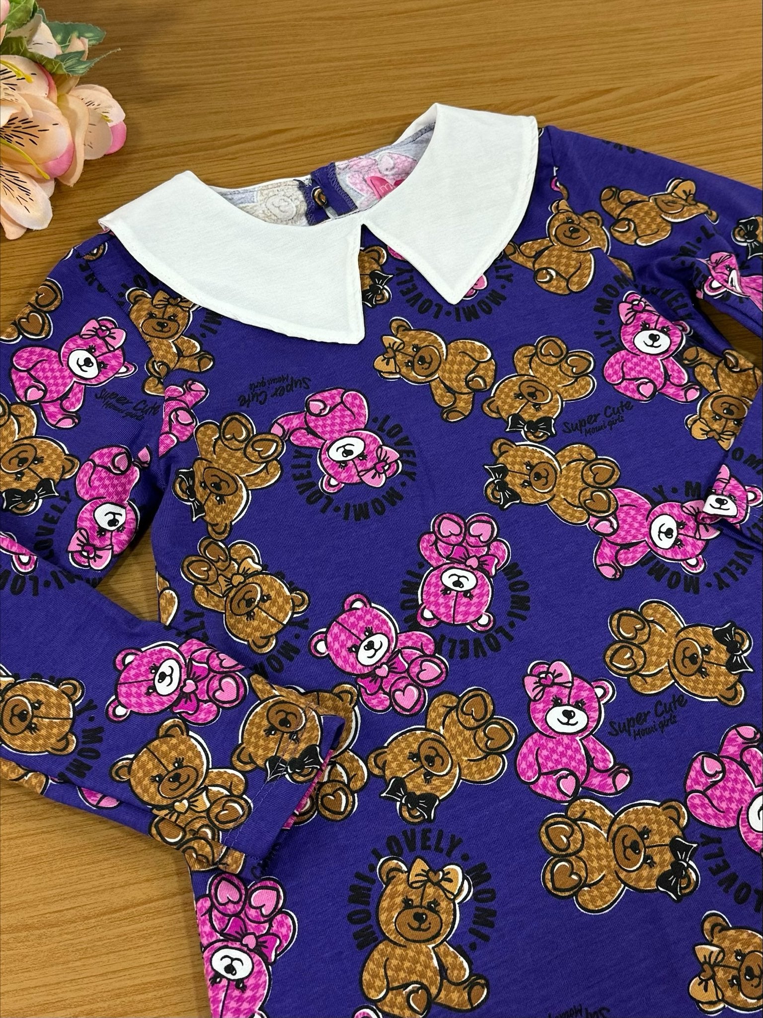 Vestido Infantil Momi Inverno Urso
