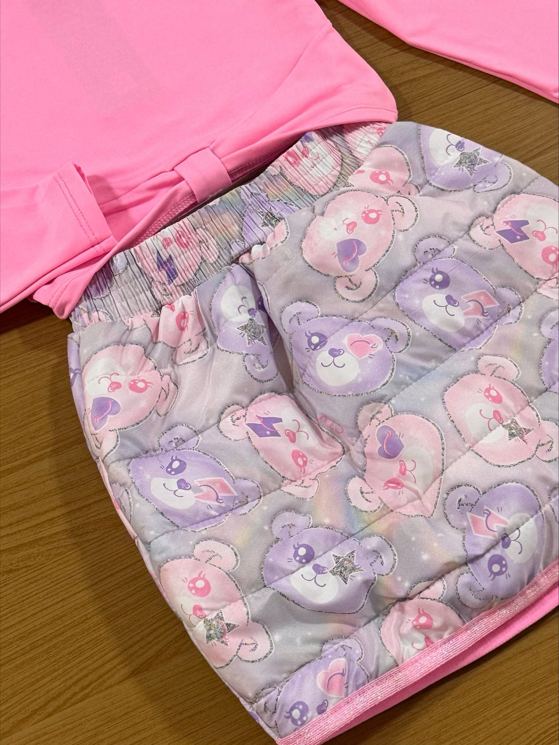Conjunto Infantil Catavento Inverno com Blusa Manga Longa e Saia Ursinhos