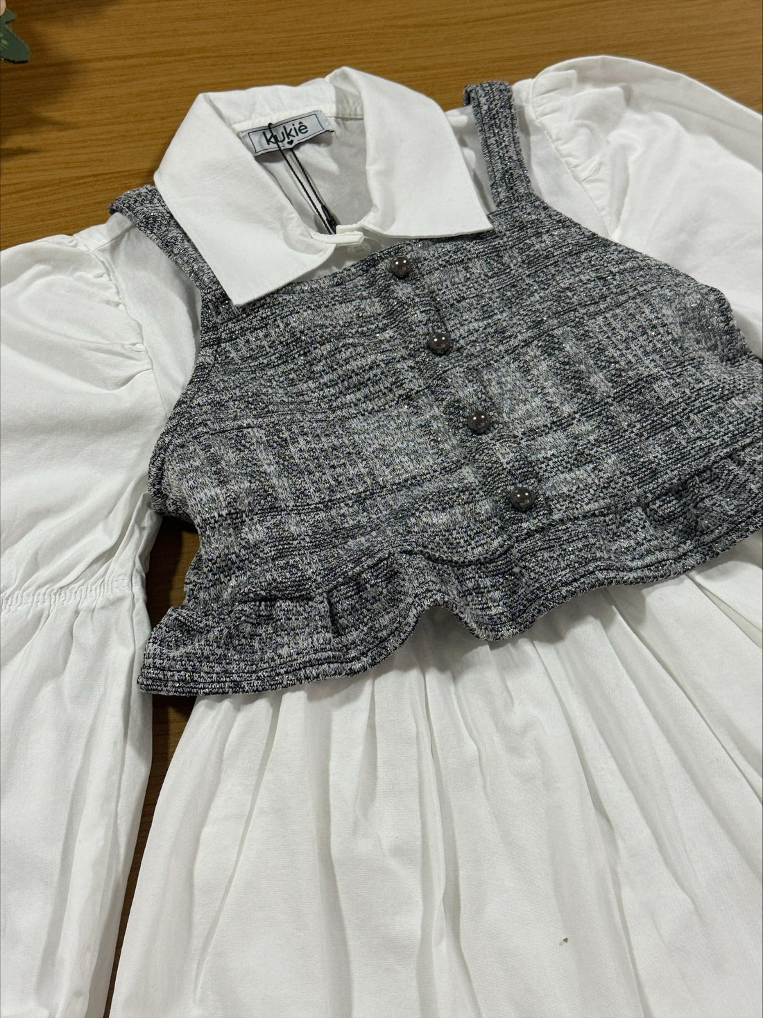 Vestido Infantil Kukie Inverno Com Colete