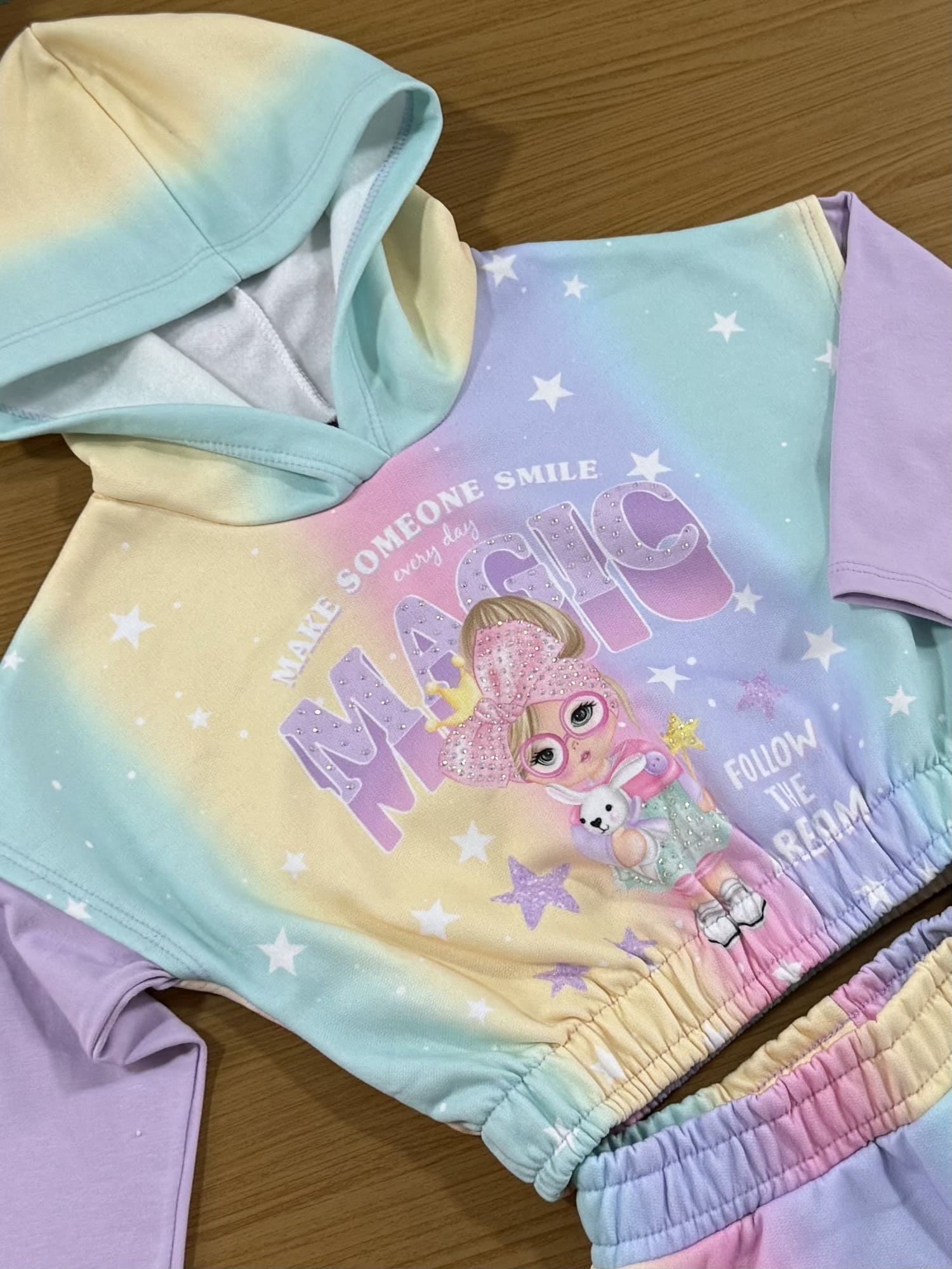 Conjunto Infantil Cinti Inverno Shorts Saia e Moletom Magic