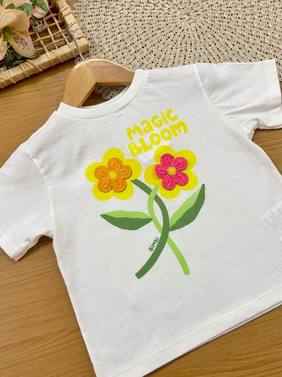 Blusa Infantil Menina Bimbi Branca Magic Bloom