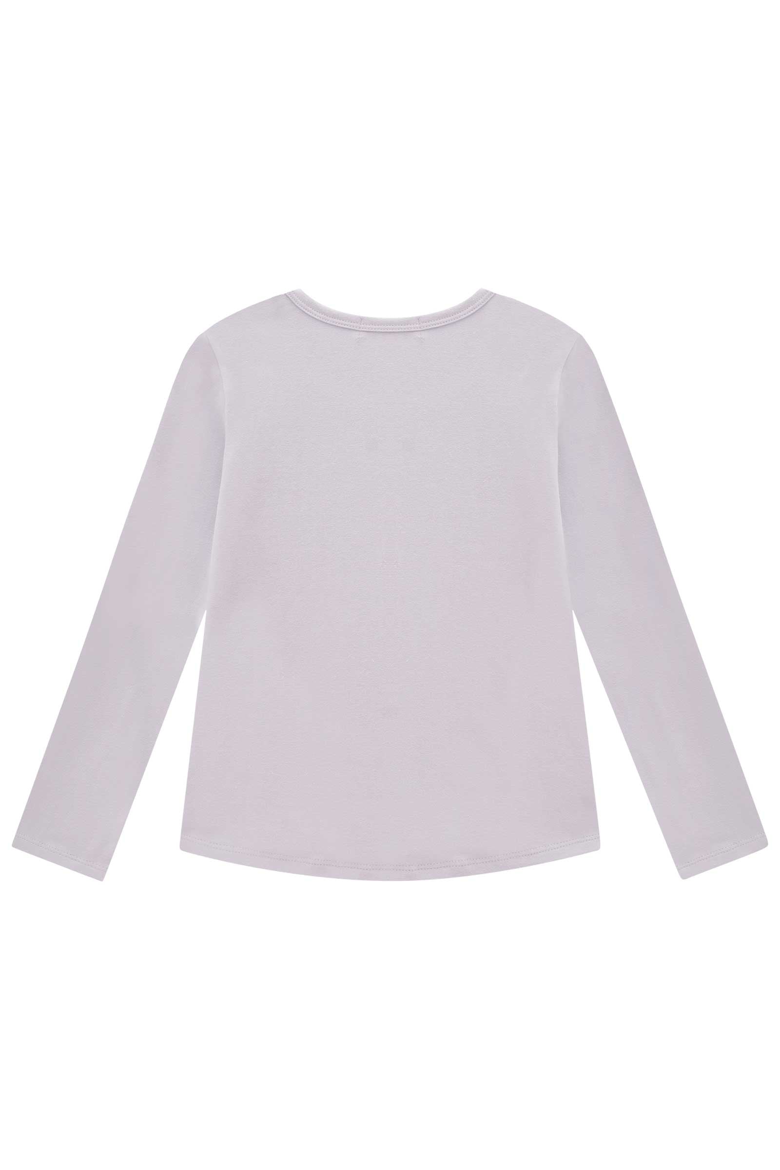 Blusa Infantil Kukie Inverno Manga Longa Lilás Guaxinim