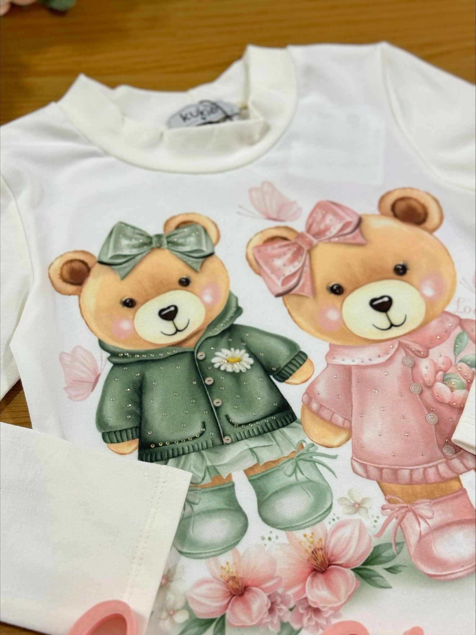 Blusa Infantil Kukie Inverno Manga Longa Ursinhas