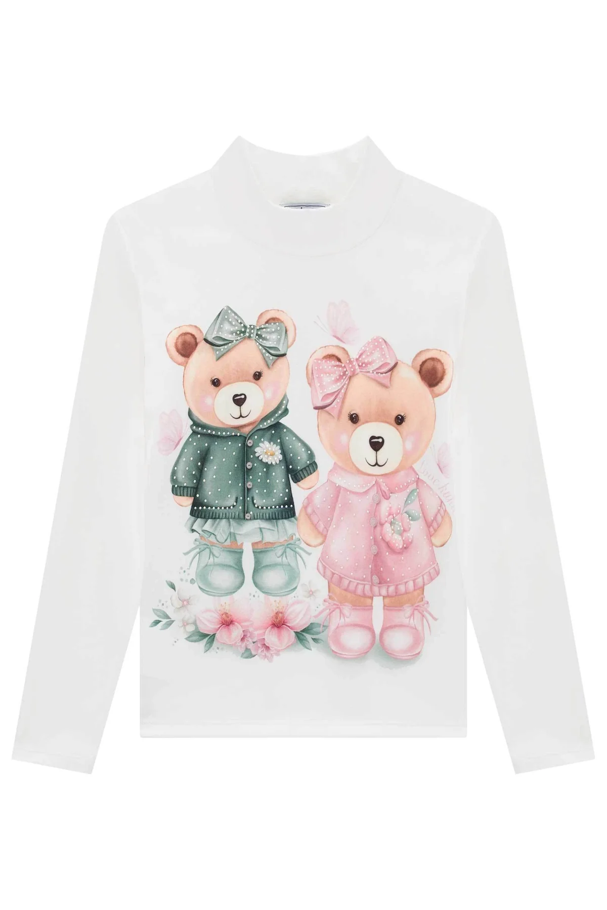 Blusa Infantil Kukie Inverno Manga Longa Ursinhas