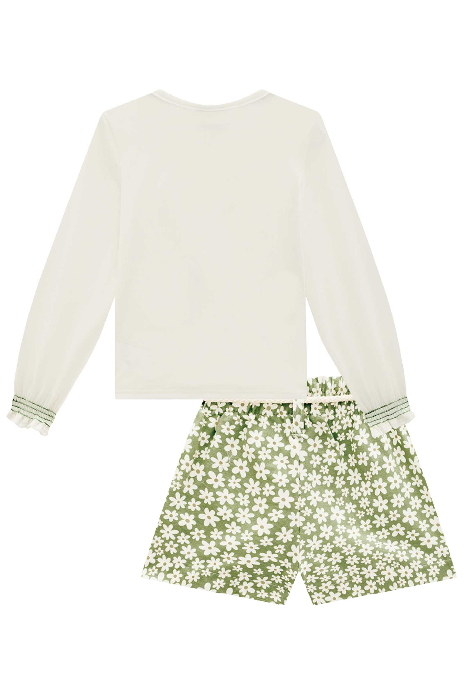 Conjunto Infantil Kukie Alecrim Inverno Shorts e Blusa Leão