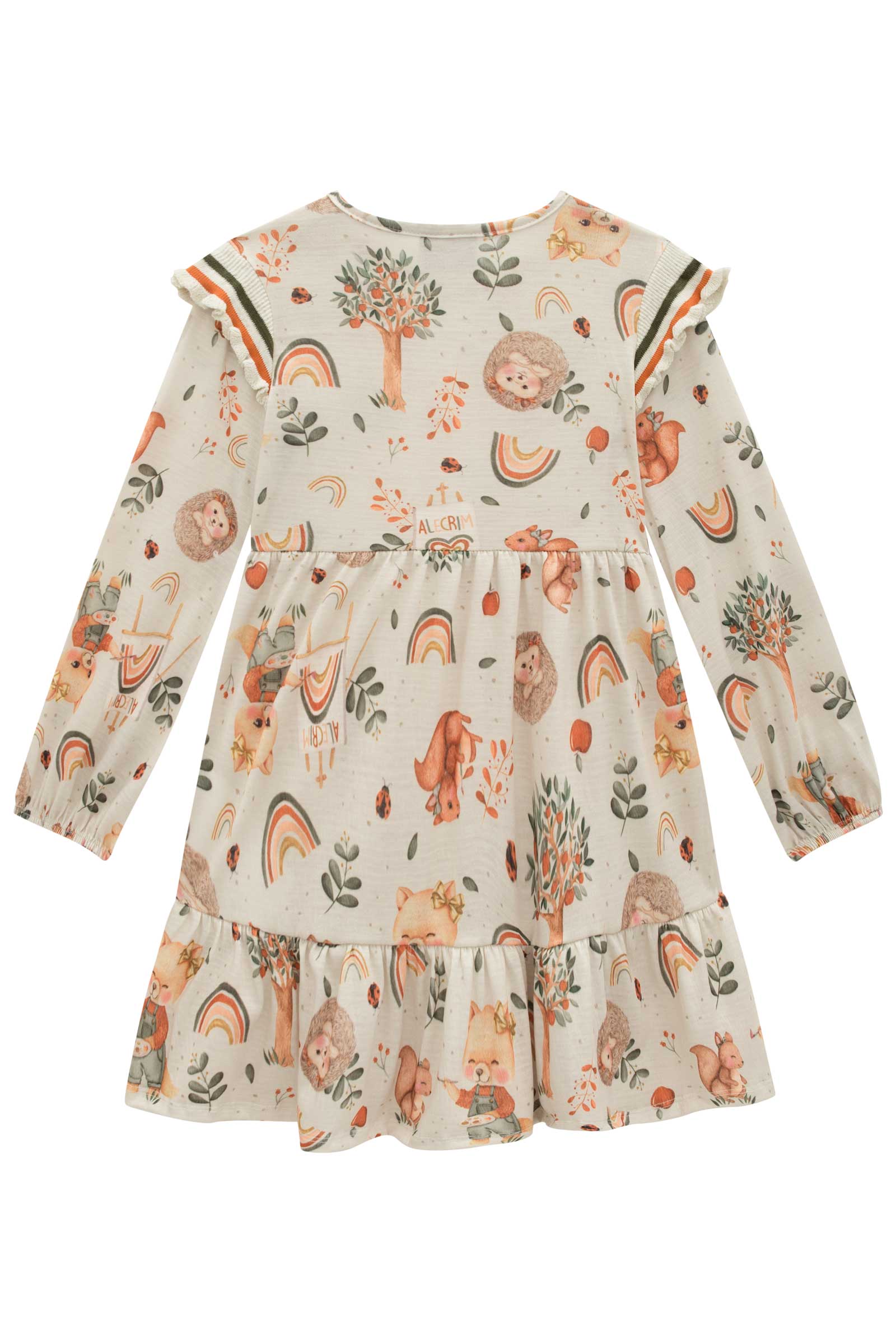 Vestido Infantil Kukie Alecrim Inverno Bichinhos