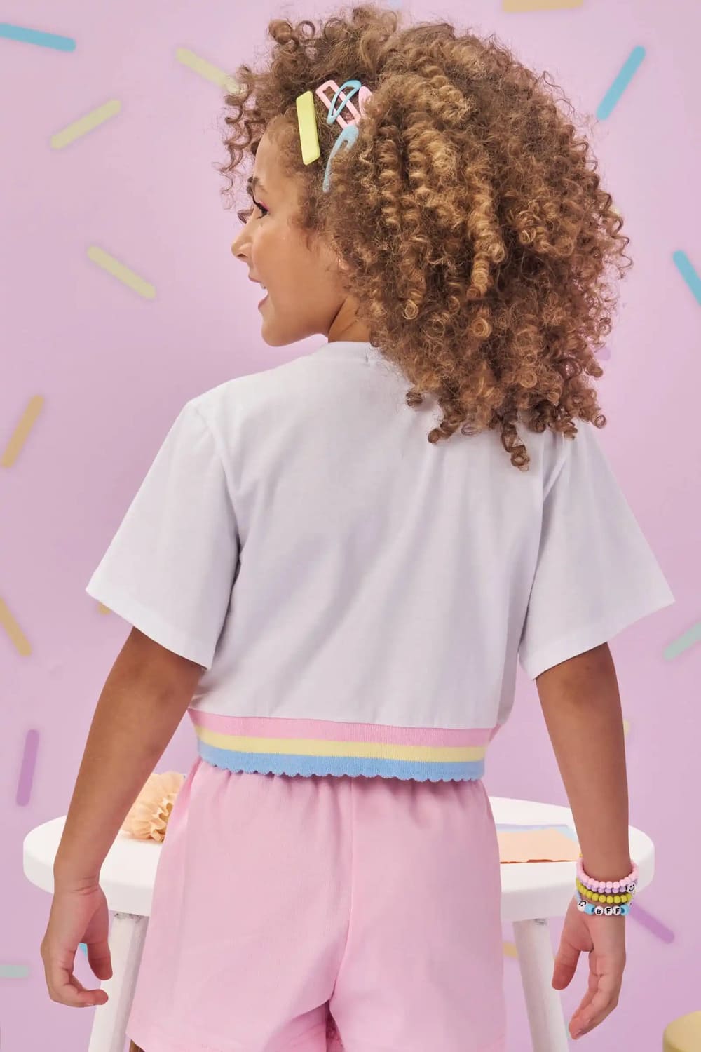 Blusa Infantil Kukie Verão Branca Borboleta