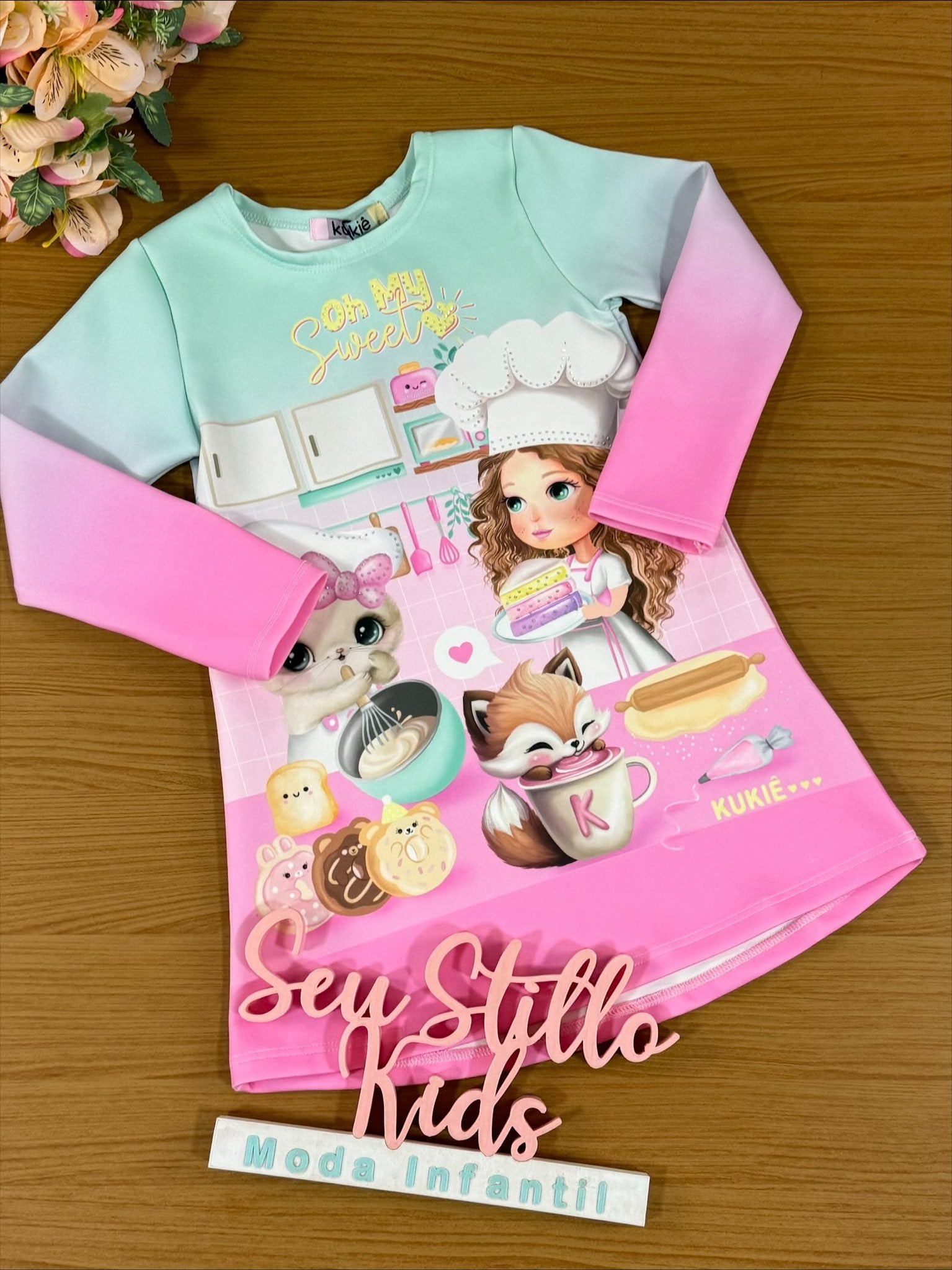 Vestido Infantil Kukie Inverno Cozinheira