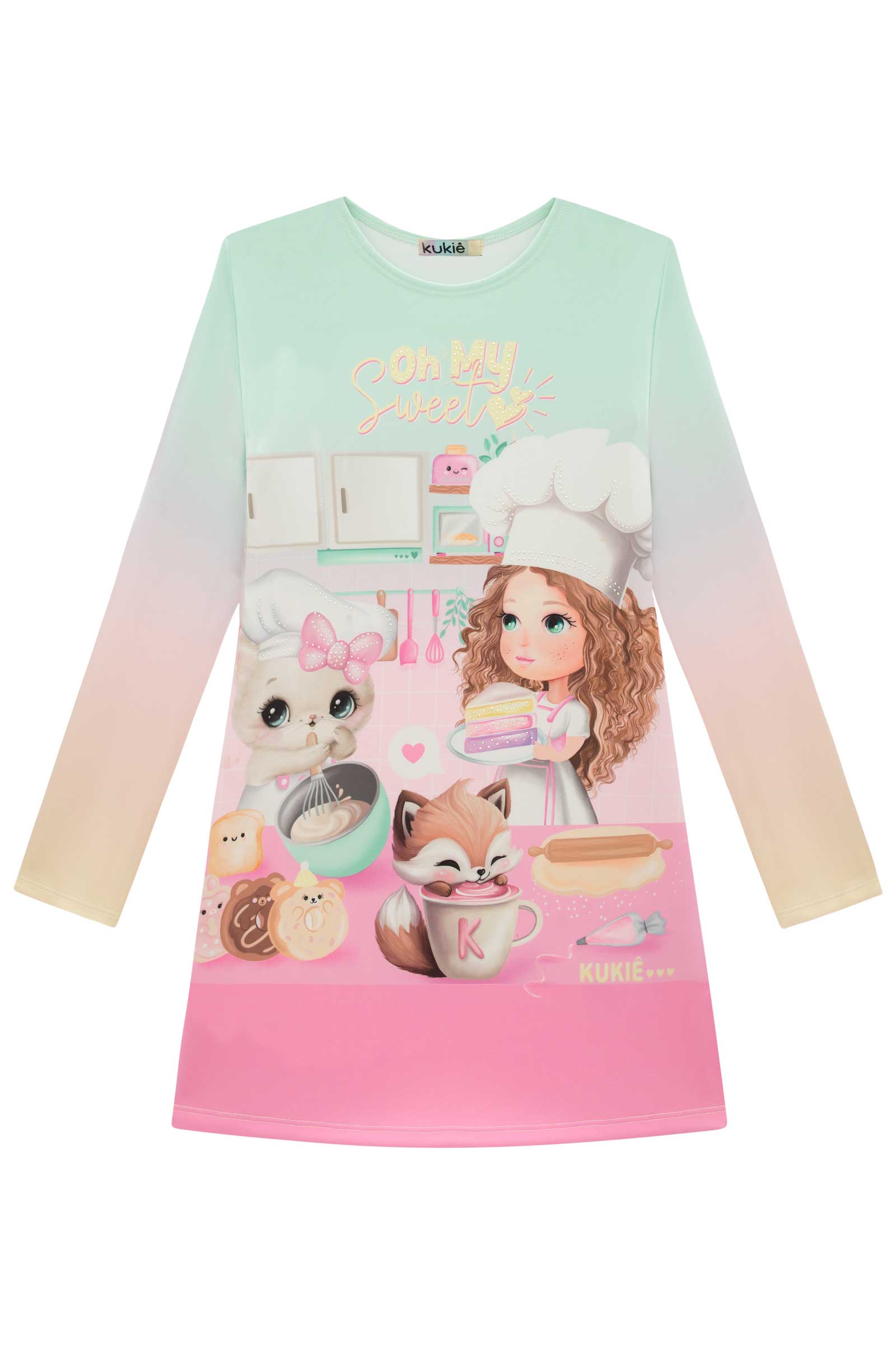 Vestido Infantil Kukie Inverno Cozinheira
