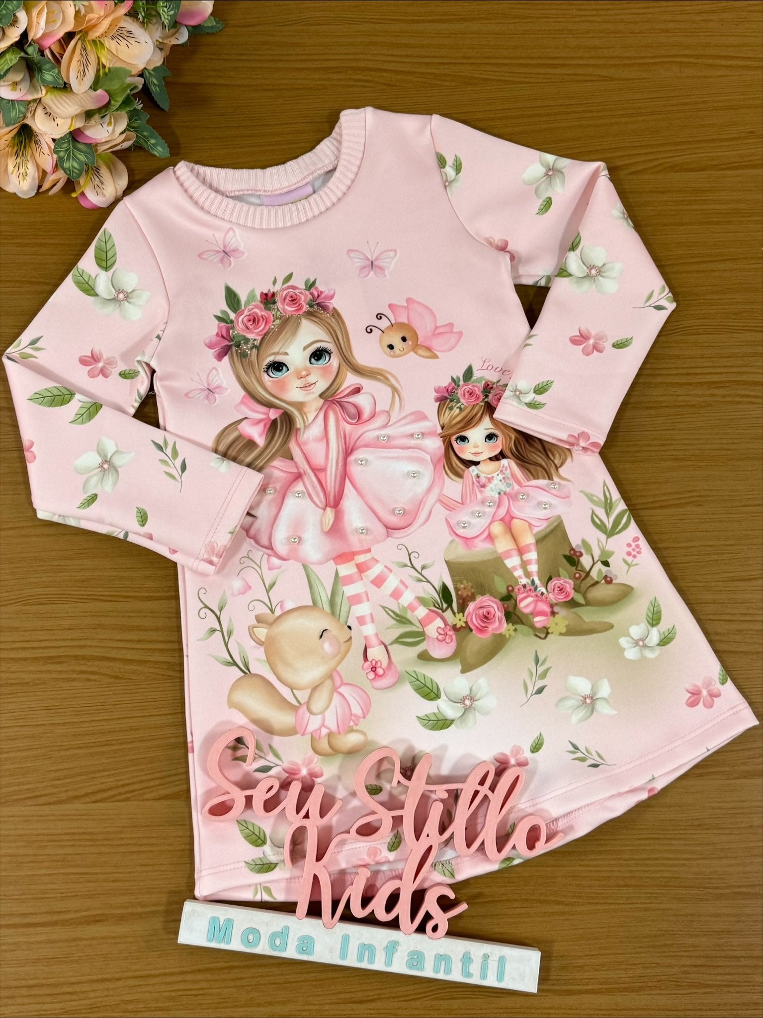 Vestido Infantil Kukie Inverno Fadinha Encanto