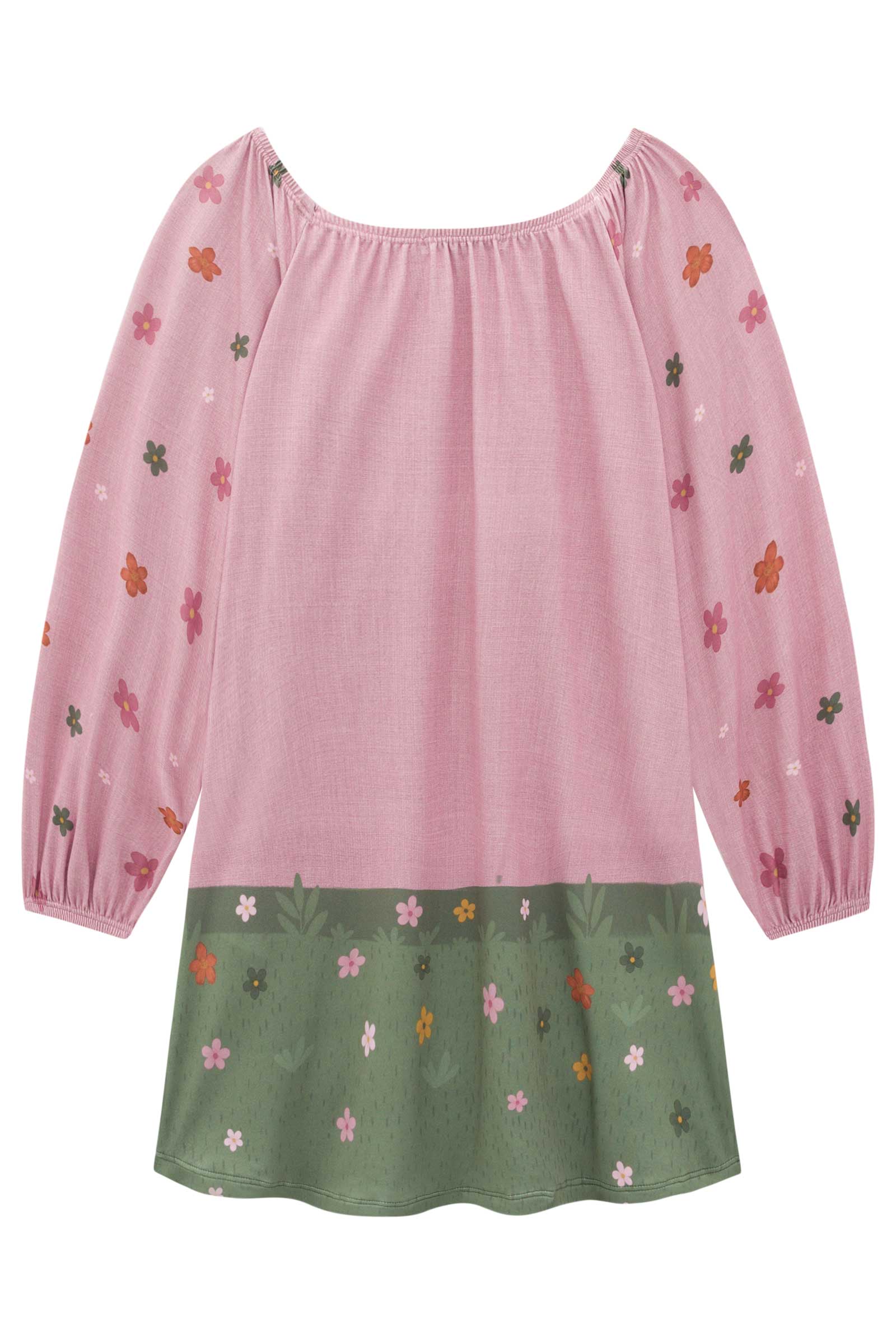 Vestido Infantil Kukie Alecrim Inverno Lobo Branco