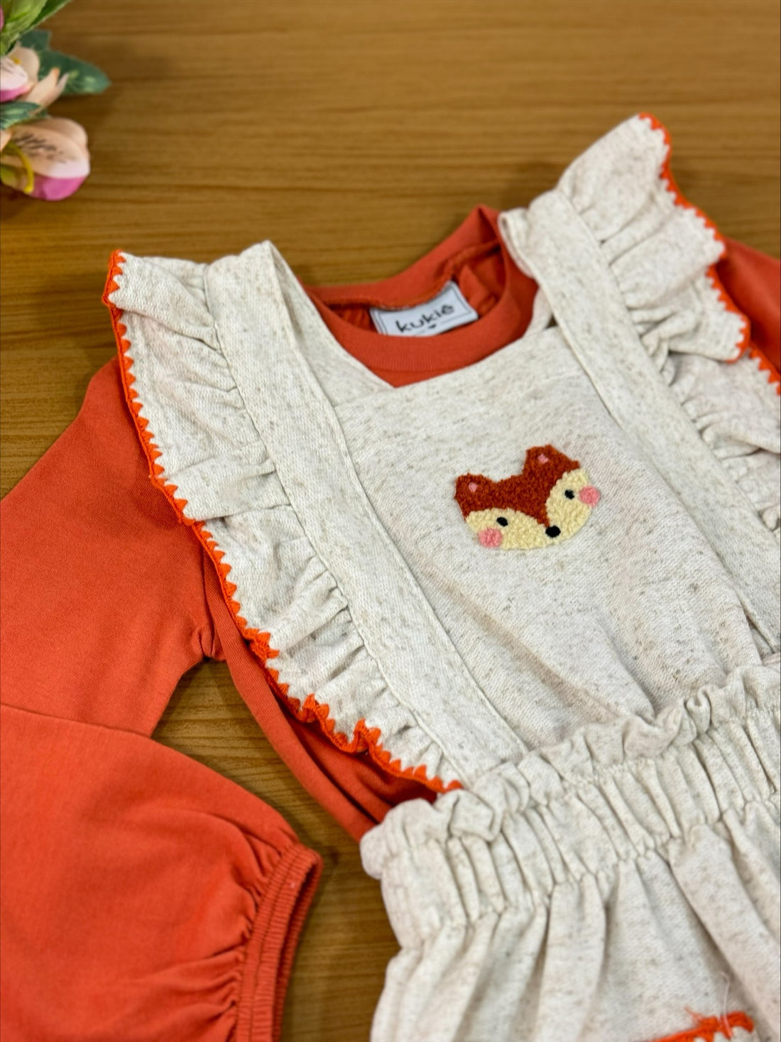 Salopete Infantil Kukie Alecrim Inverno com Blusa Raposa