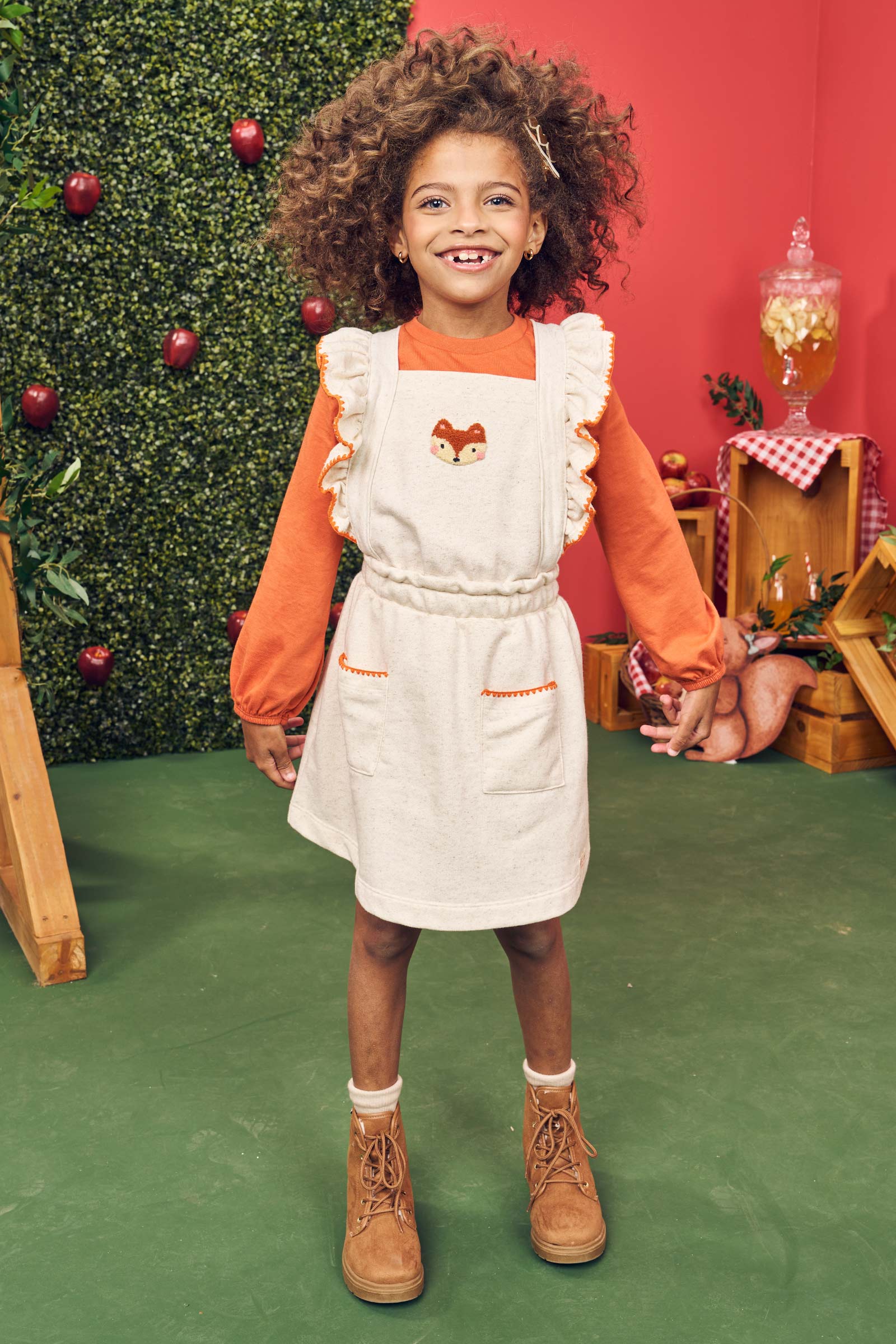 Salopete Infantil Kukie Alecrim Inverno com Blusa Raposa