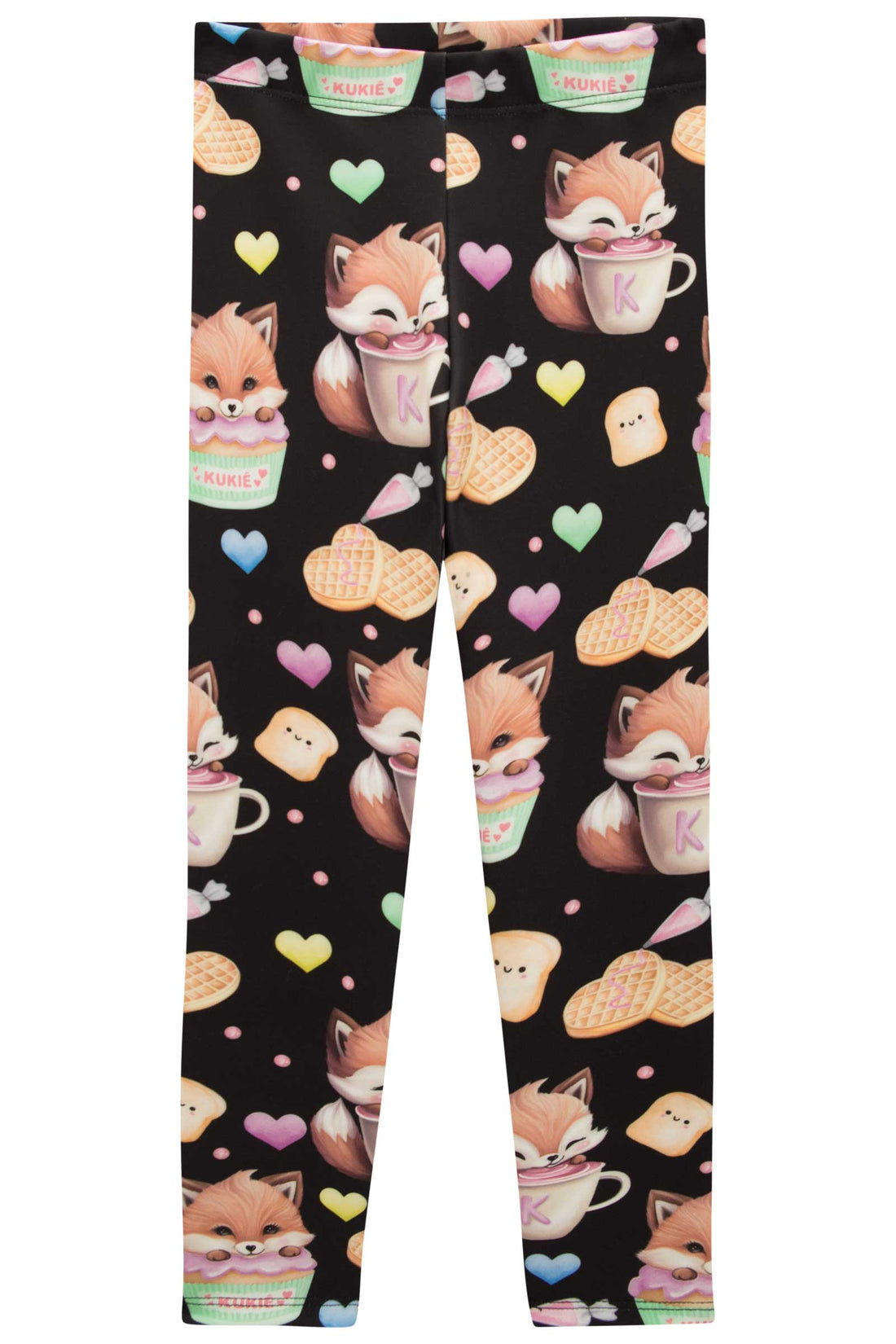 Calça Legging Infantil Kukie Inverno Preta Raposa