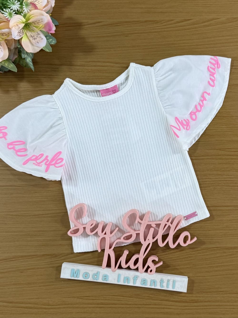 Blusa Infantil Momi Verão Off White