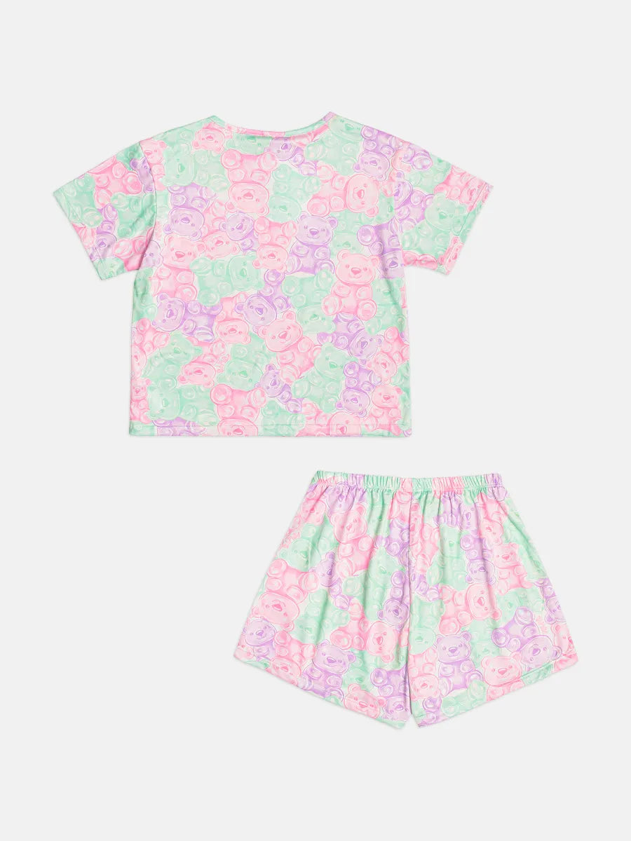 Pijama Infantil Menina Bimbi Gummy Bear Colors