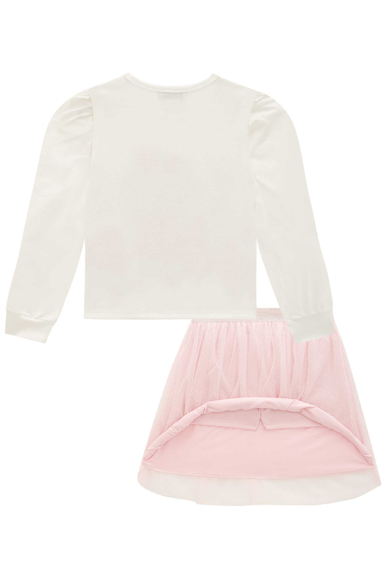Conjunto Infantil Kukie Inverno Saia e Blusa Cachorrinha