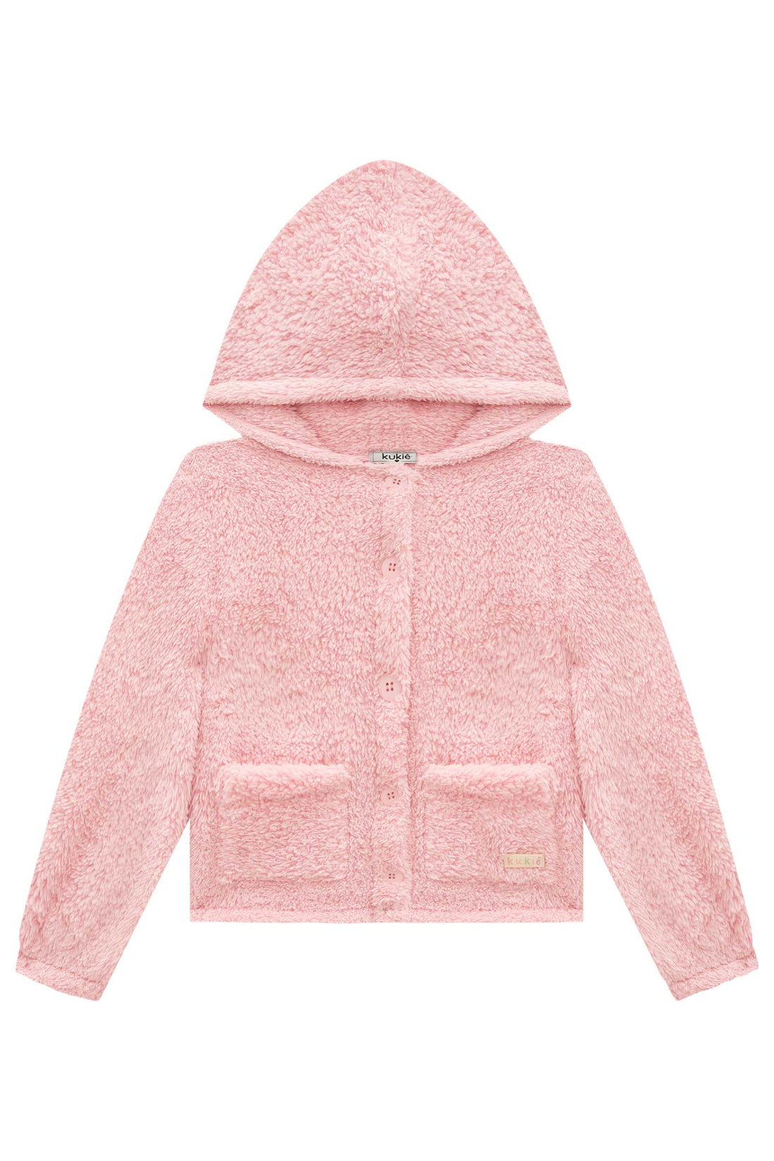 Jaqueta Infantil Kukie Inverno Teddy Rosa