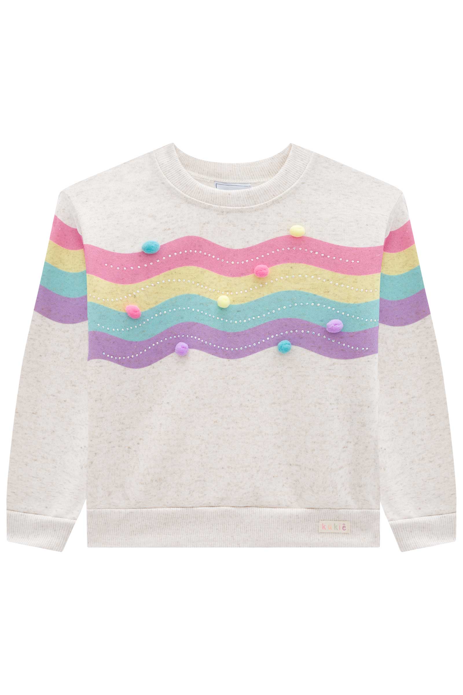 Moletom Infantil Kukie Inverno Flanelado Listras Coloridas