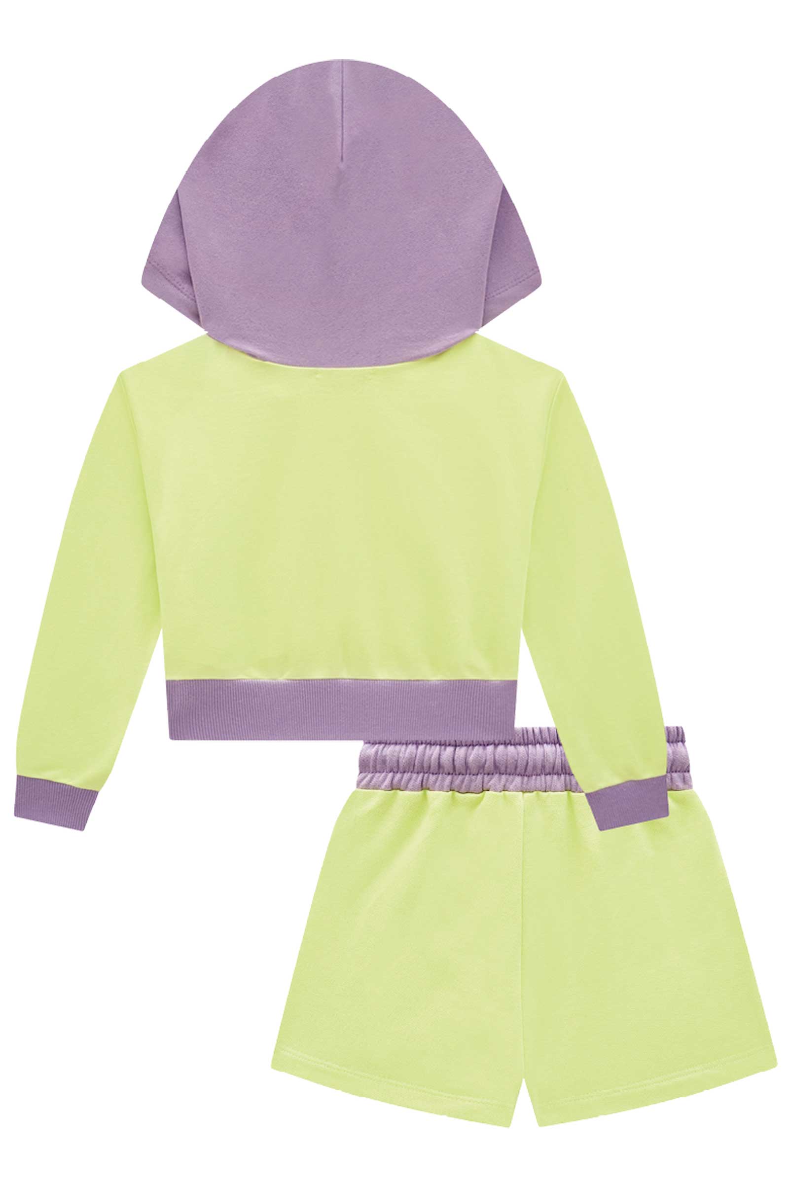 Conjunto Infantil Kukie Inverno Shorts e Blusão Boxy Love